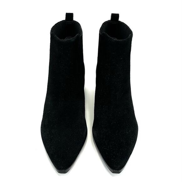 Marc Fisher LTD Yolli Women Black Ankle Boot Size 6 Suede Block Heel Bootie New - Picture 13 of 16